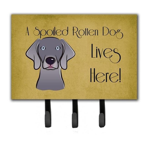 Carolines Treasures Carolines Treasures BB1479TH68 Weimaraner Spoiled Dog Lives Here Leash & Key Holder BB1479TH68 - main
